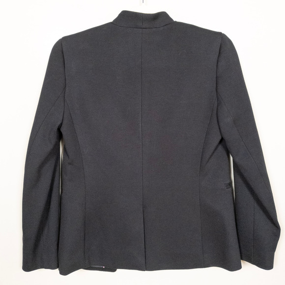 J CREW Black Going Out Blazer in Stretch Twill Open Front Career Women's 2 - Picture 3 of 6